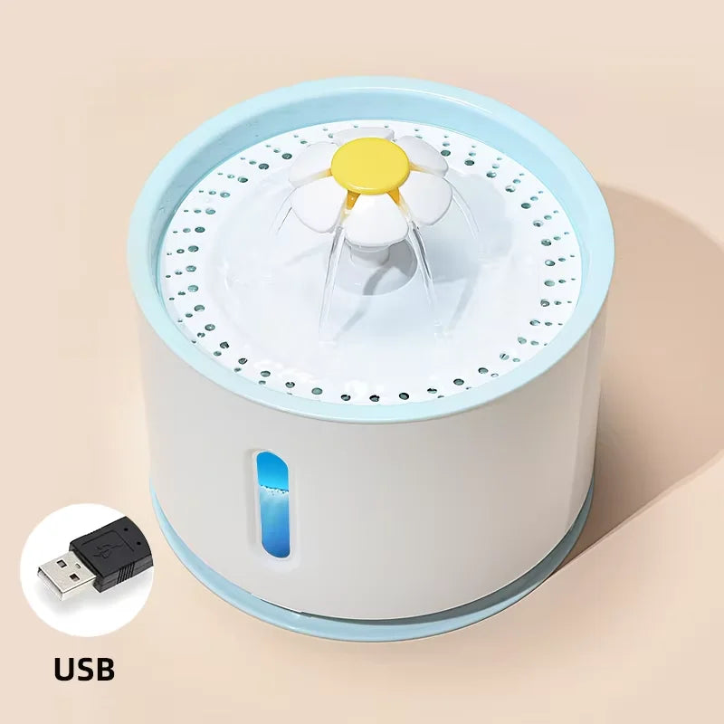 Fontaine à eau automatique chat & chien – Acier inoxydable 2,4 L