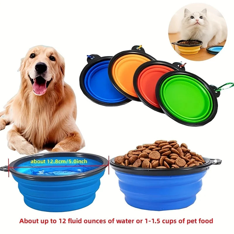 Bol Portable Pliable pour Chien et Chat – Silicone Durable pour Nourriture et Eau