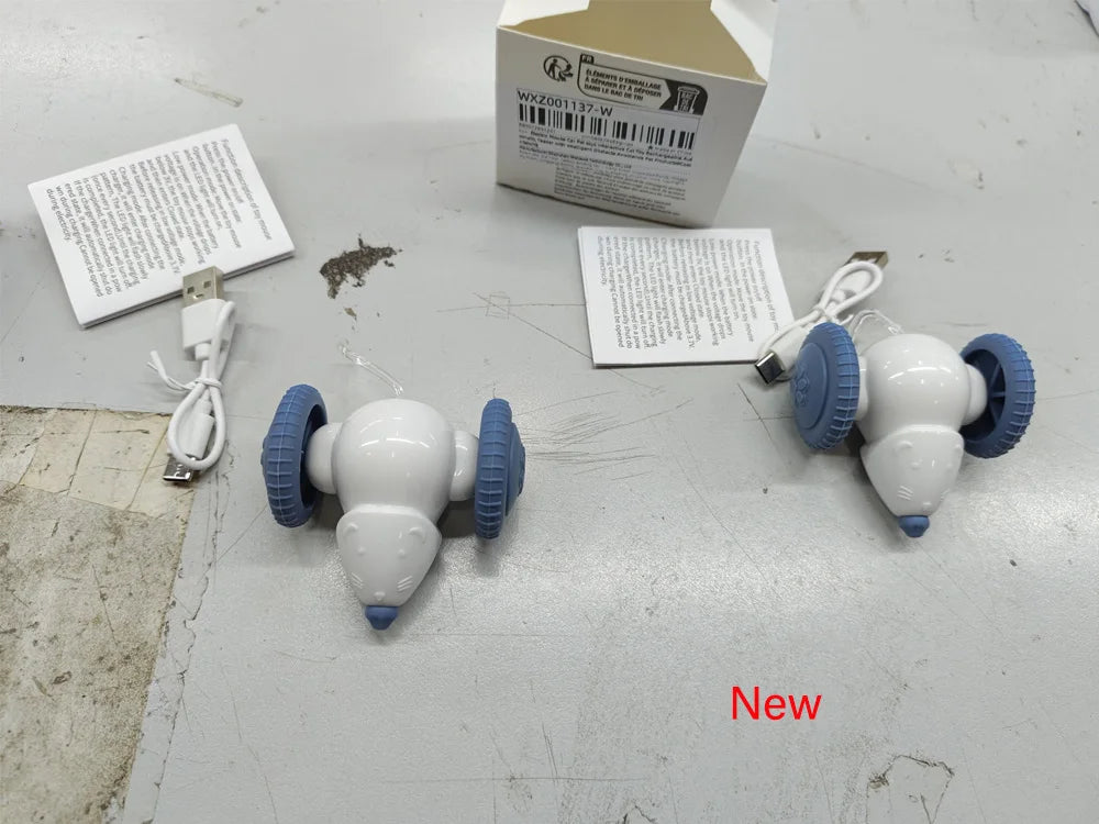 Electric Mouse Car Pet toys Interactive Cat Toy Rechargeable Automatic Teaser with Intelligent Obstacle Avoidance Pet Products