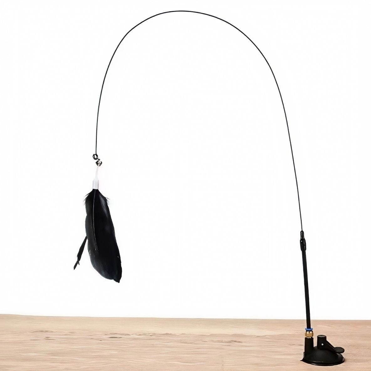 Jouet interactif pour chat – Ventouse et plumes