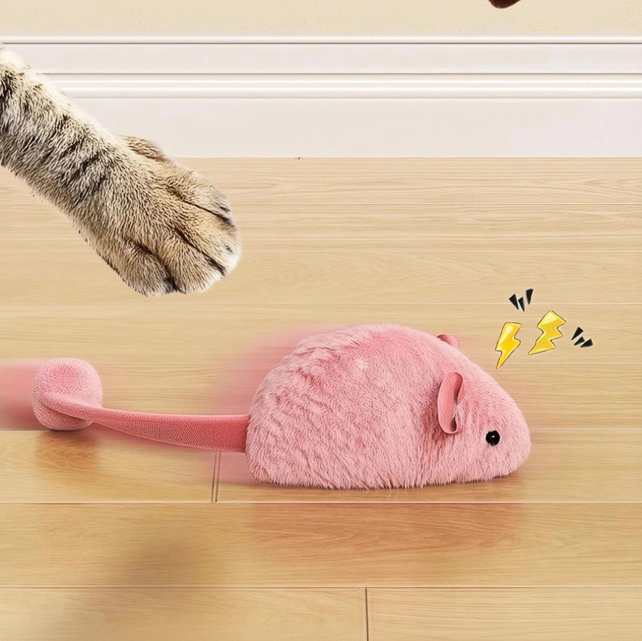 Souris Interactive Lumineuse & Sonore pour Chat – Jouet Anti-Ennui 15 cm