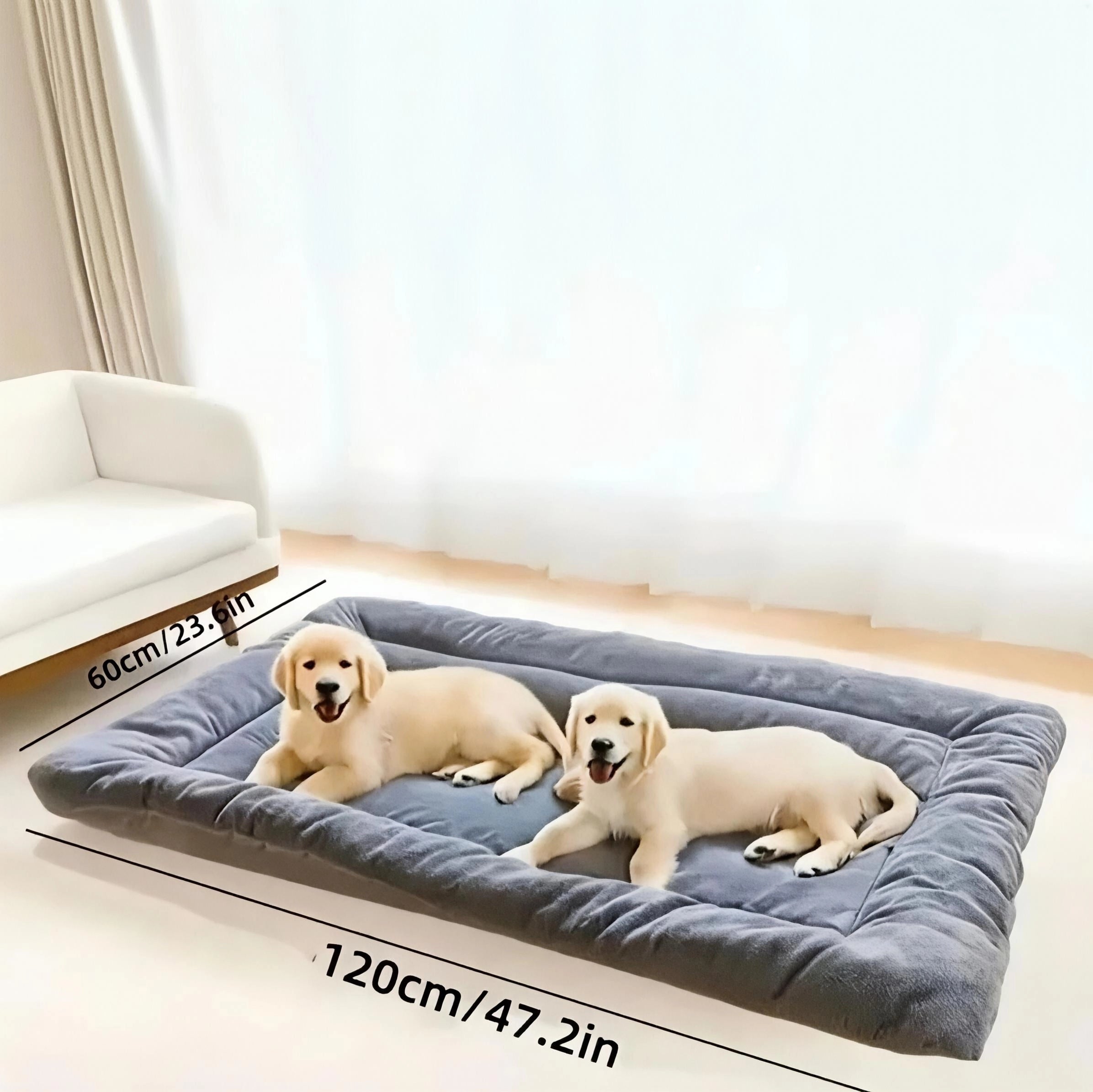 Lit Réversible Ultra-Doux 120 cm – Confort Premium pour Chien