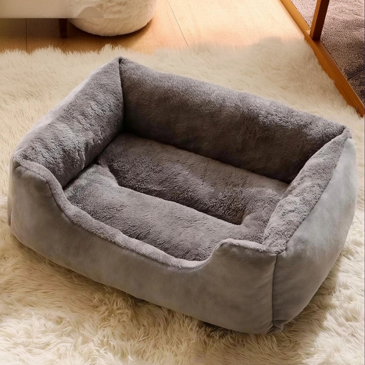 Lit Douillet en Peluche pour Chat et Chien – Panier Confort Hiver & Toutes Saisons (S-XXL)