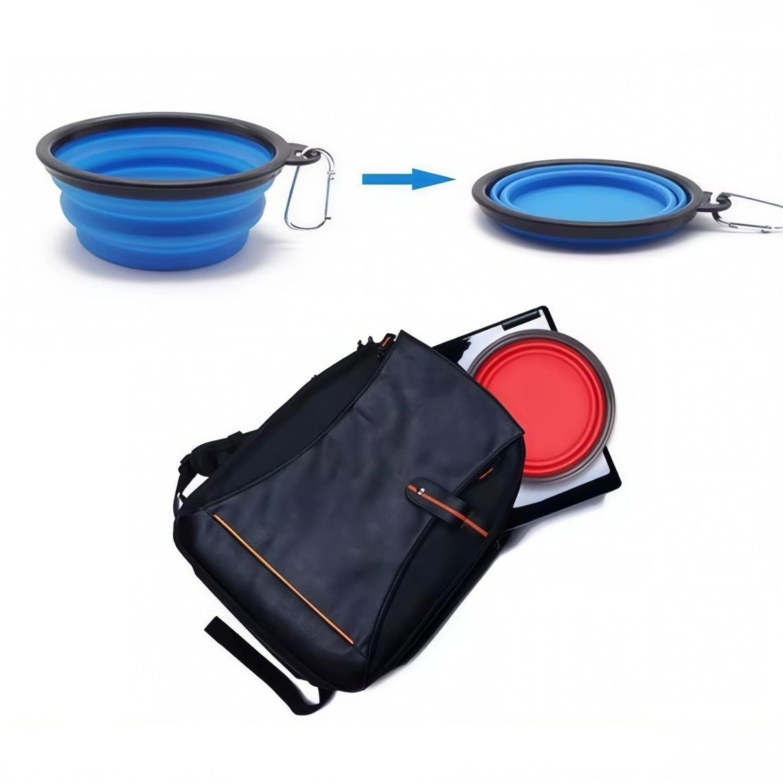 Bol Portable Pliable pour Chien et Chat – Silicone Durable pour Nourriture et Eau