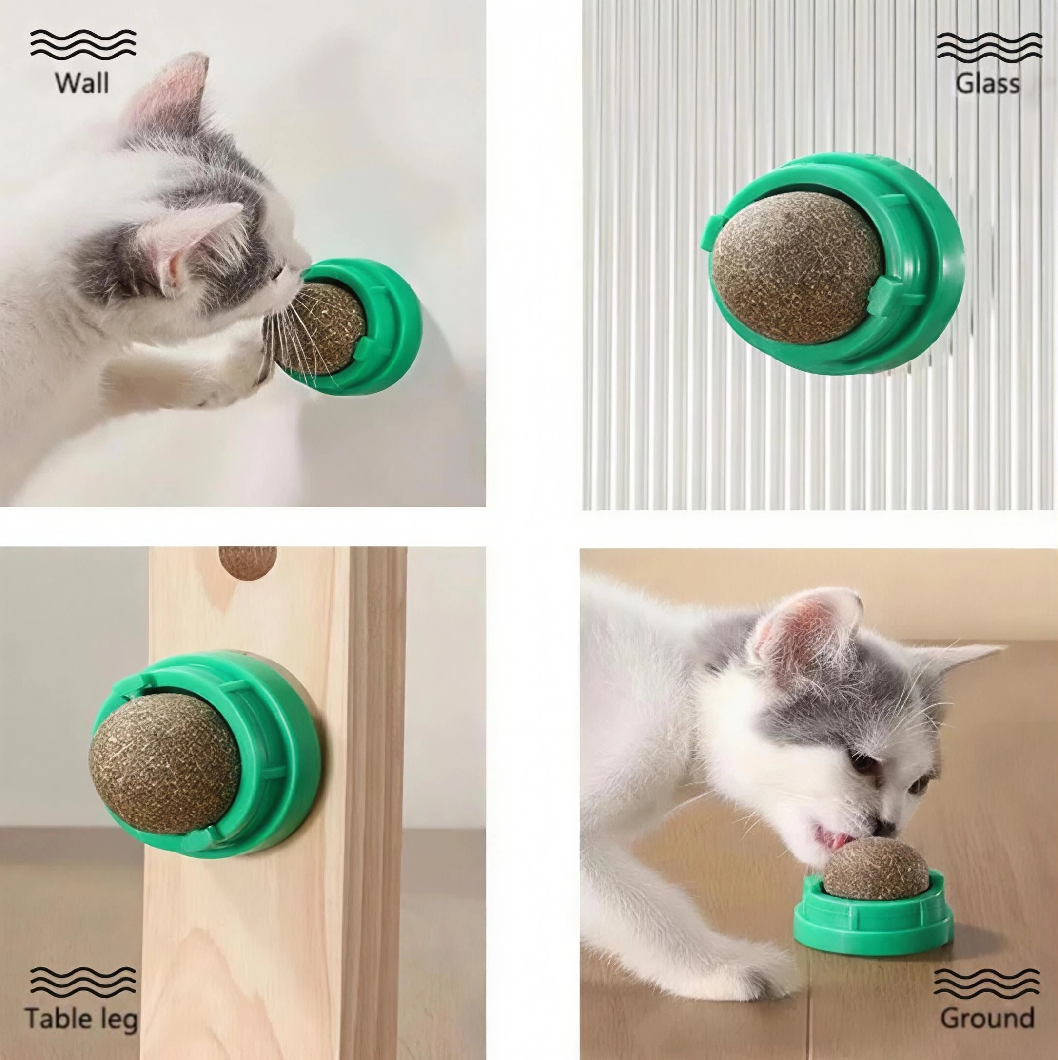 Balle d’Herbe à Chat à Fixer – Jouet Naturel Anti-Stress et Digestif