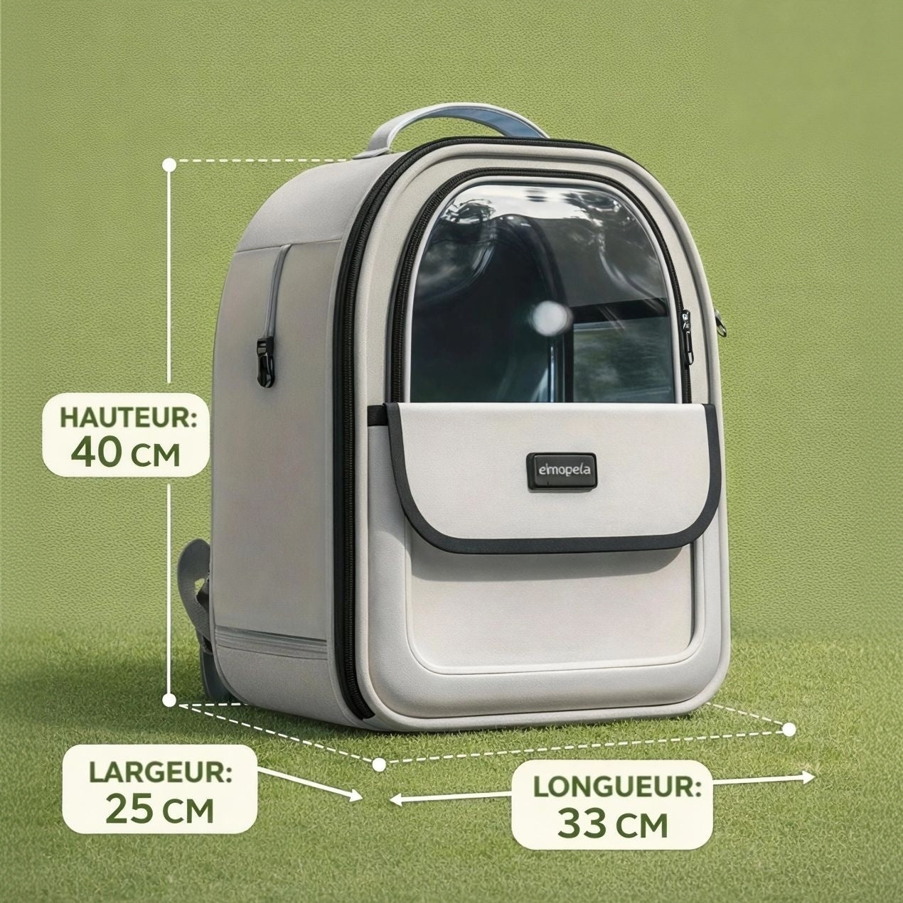 Sac à Dos Transparent et Respirant pour Chat – Confort et Sécurité, Taille Moyenne