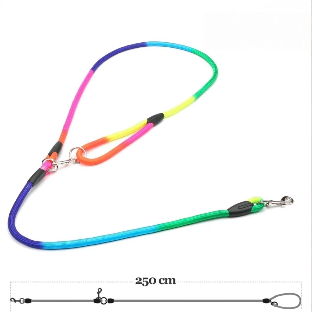 Laisse pour Chien en Nylon – Hands-Free 250 cm pour Petit et Grand Chien