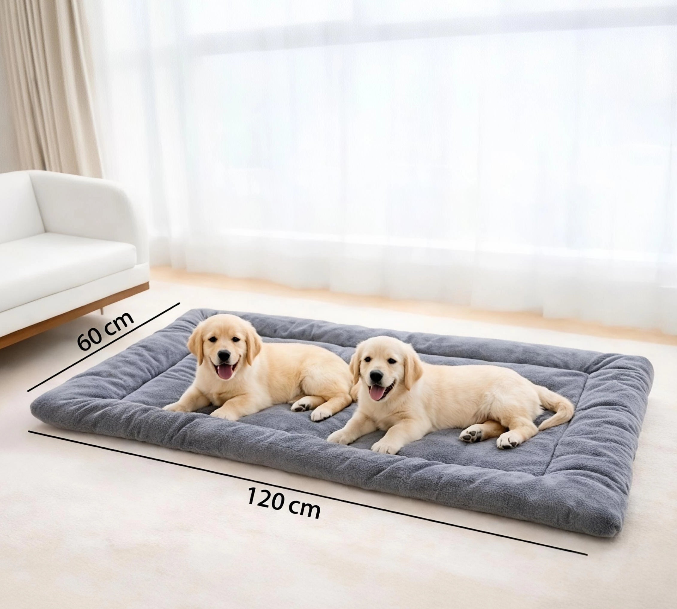 Lit Réversible Ultra-Doux 120 cm – Confort Premium pour Chien