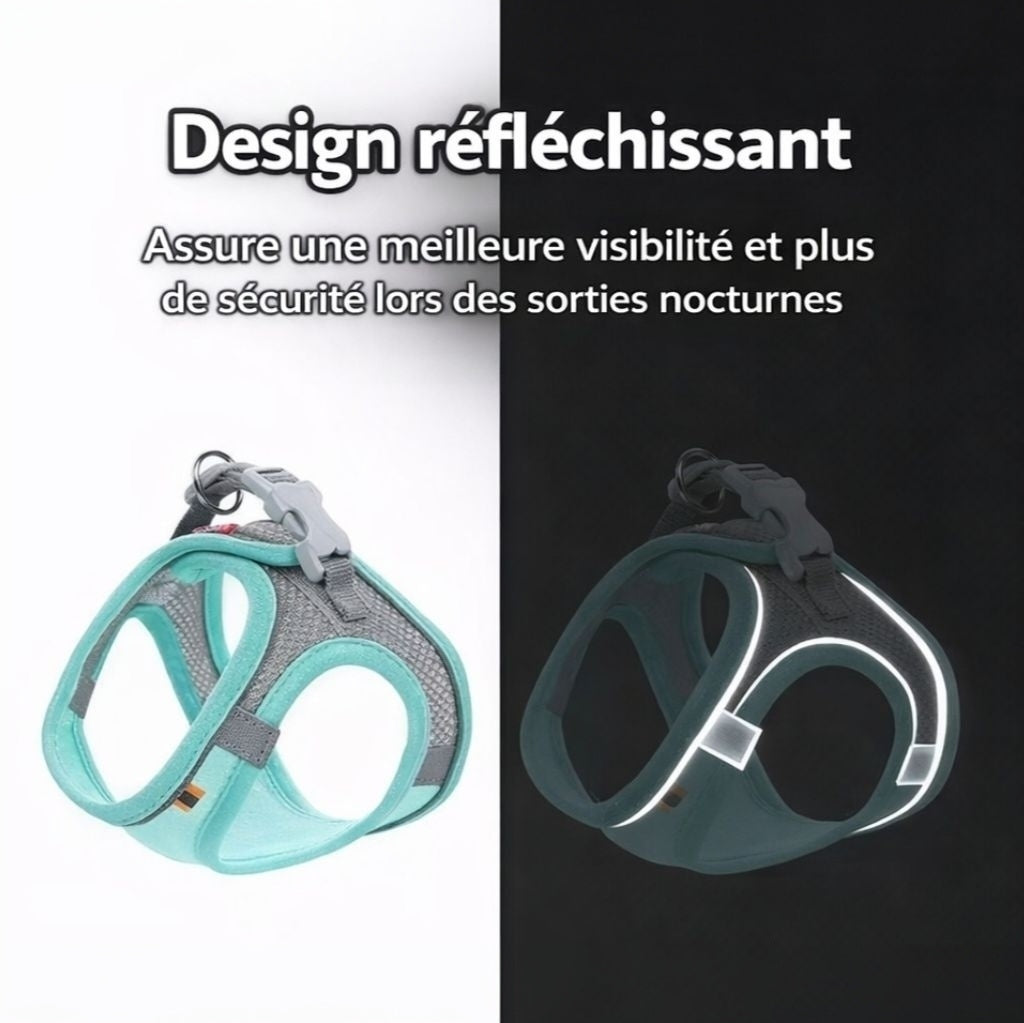 Harnais Réfléchissant pour Chat et Chien – Gilet Respirant