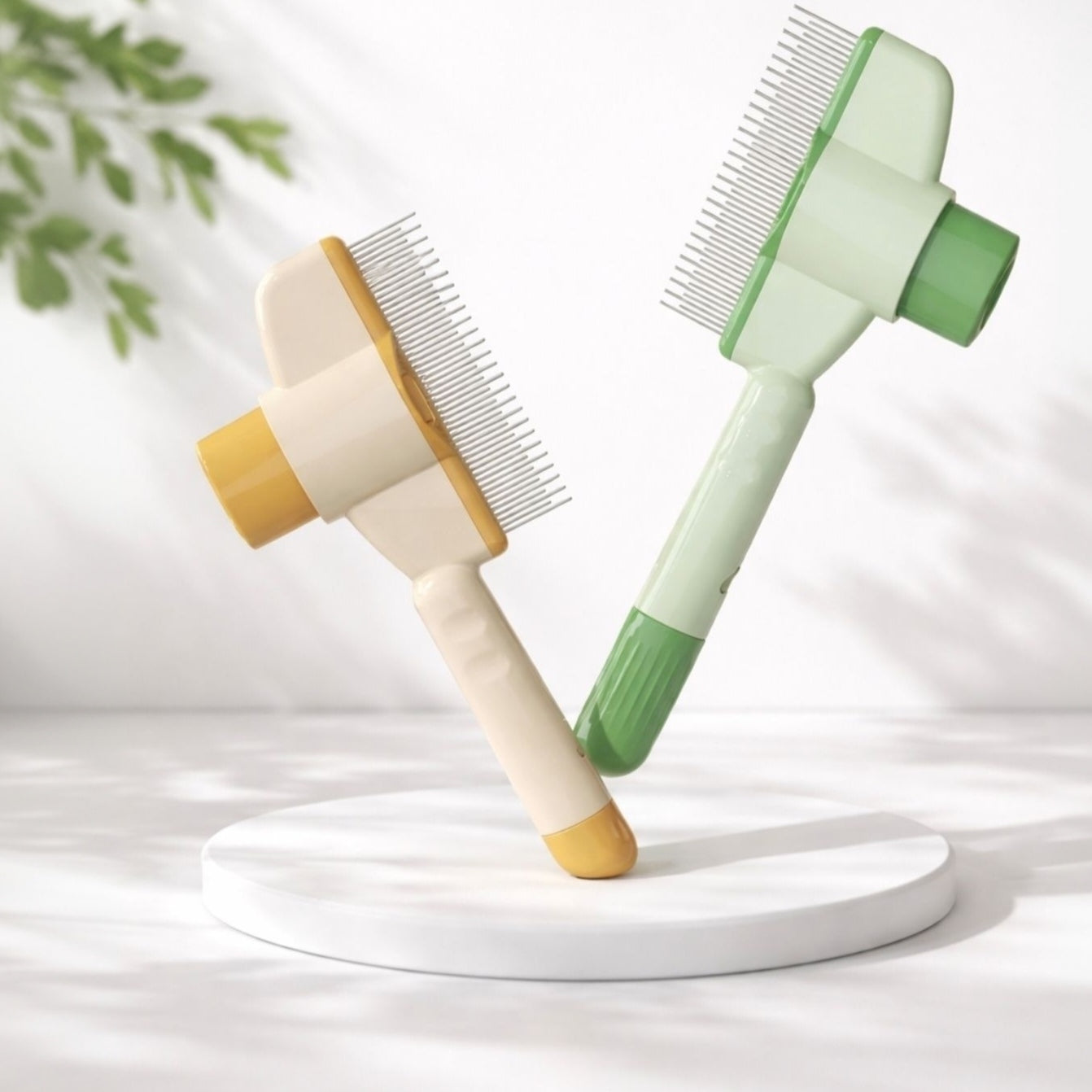 Peigne 2-en-1 pour chien et chat – Démêle et retire les poils morts