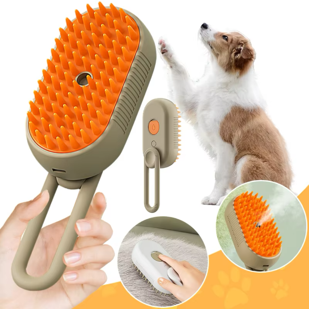 Brosse de massage pour chien et chat – détente et toilettage facile