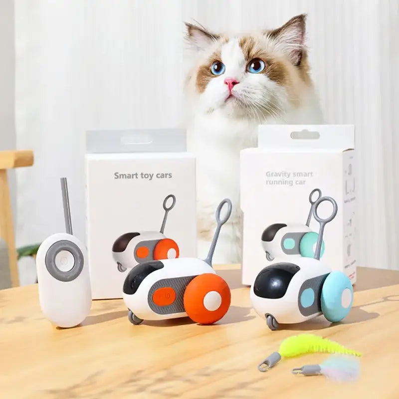 Jouet intelligent télécommandé pour chat – 3 modes de jeu
